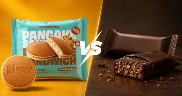 Pancake Sandwich vs Protein Bar